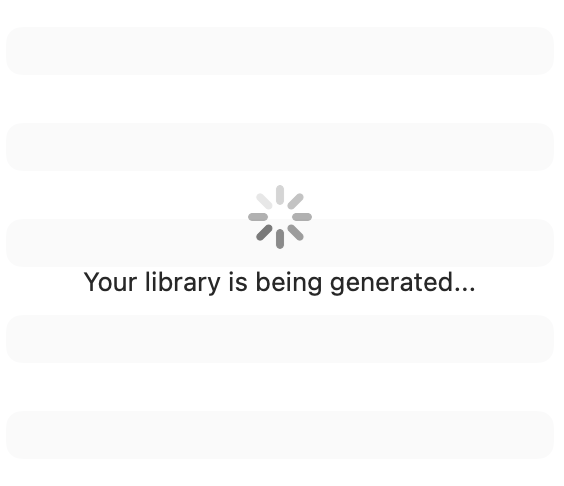 Early Fibich library loading interface